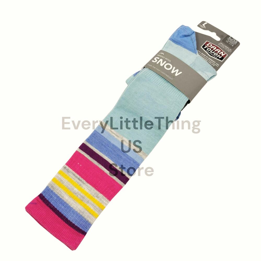 NEW Darn Tough Womens Socks Large Merino Wool Snow Ski Over The Calf Lightweight